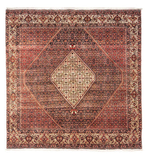 Persisk tæppe - Bijar - Royal firkantet  - 208 x 198 cm - rød
