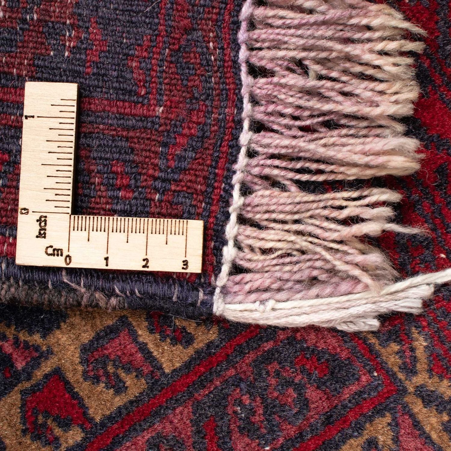 Baluch-tæppe - 125 x 92 cm - mørkerød
