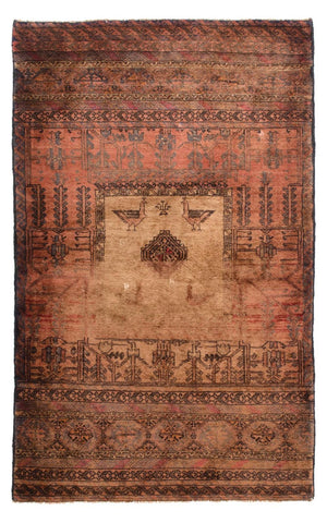 Baluch-tæppe - 172 x 105 cm - brun