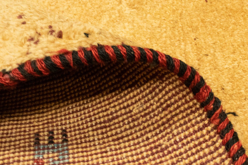 Gabbeh-tæppe - Persisk - 170 x 137 cm - guld