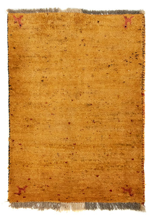Gabbeh-tæppe - Persisk - 87 x 62 cm - guld