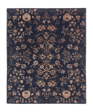 Orientalsk tæppe - 300 x 246 cm - mørkeblå