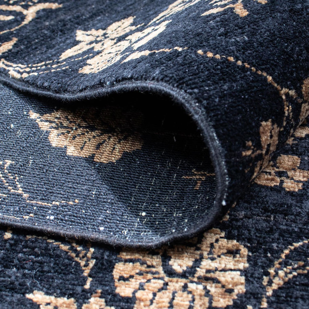 Orientalsk tæppe - 300 x 246 cm - mørkeblå