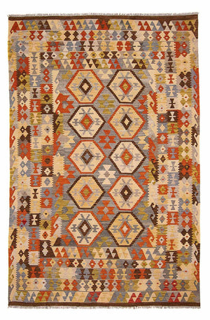 Kelim Carpet - Splash - 300 x 200 cm - flerfarvet