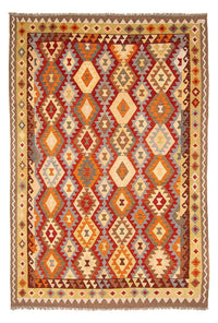 Kelim Carpet - Splash - 296 x 195 cm - flerfarvet