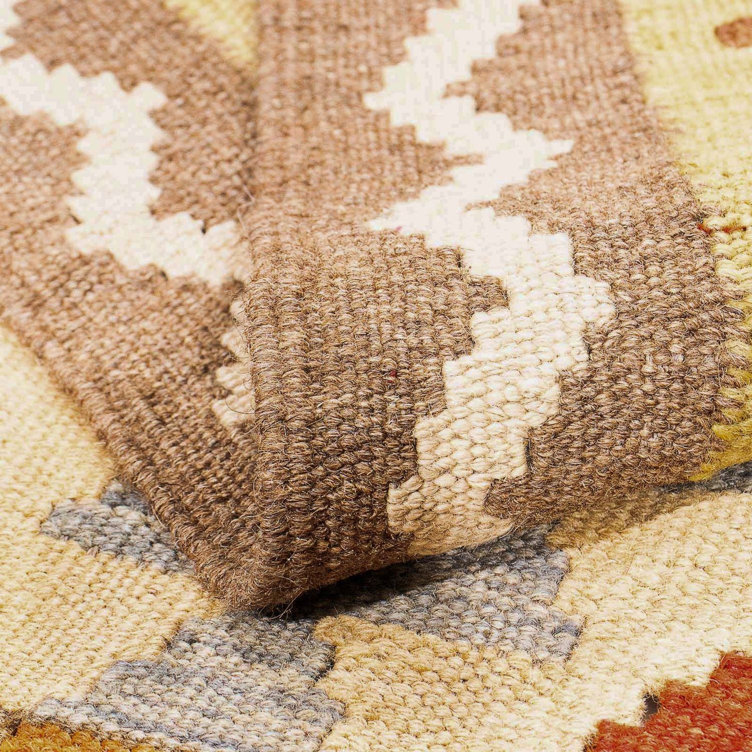 Kelim Carpet - Splash - 296 x 195 cm - flerfarvet