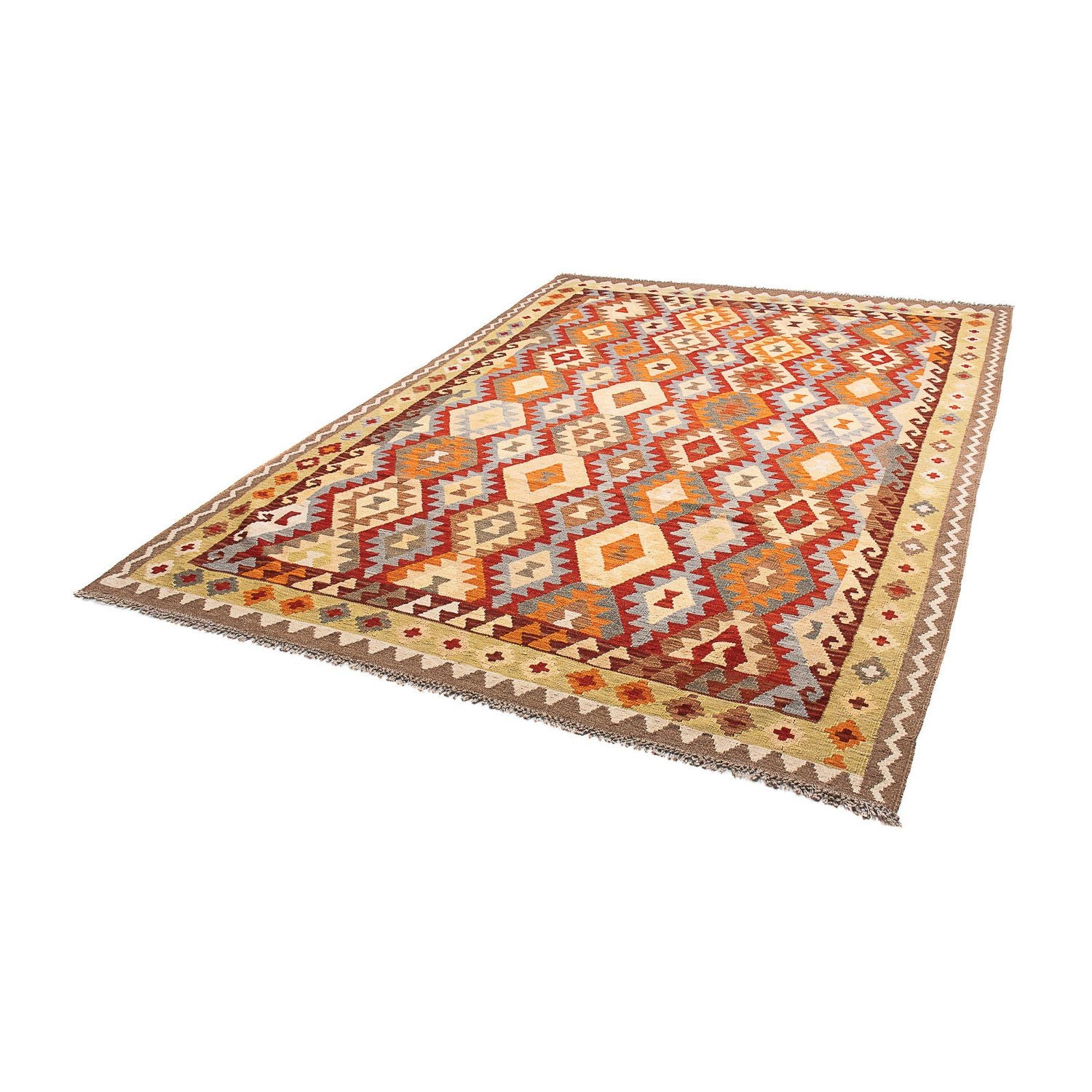 Kelim Carpet - Splash - 296 x 195 cm - flerfarvet