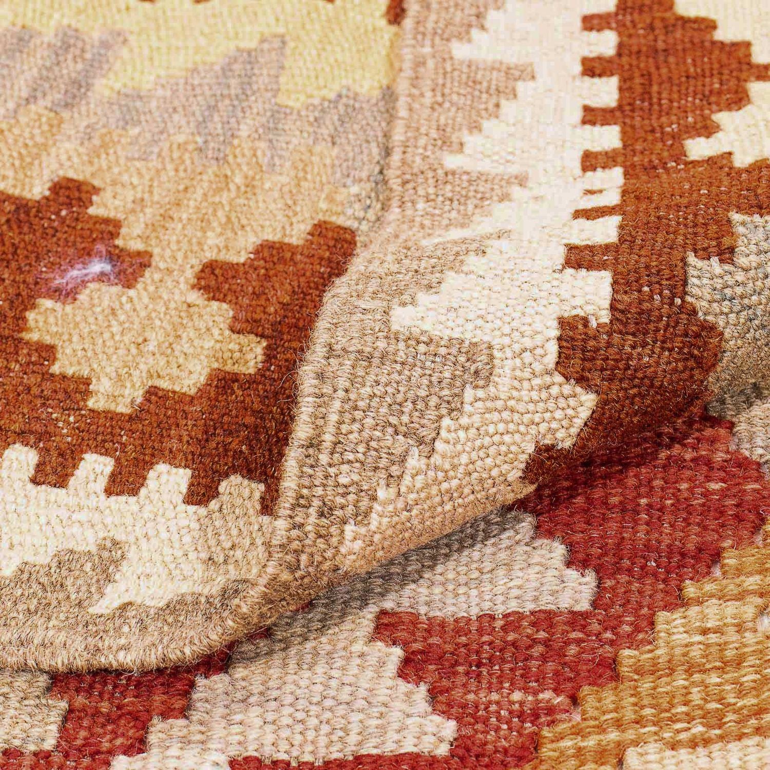 Kelim Carpet - Splash - 297 x 200 cm - lys brun