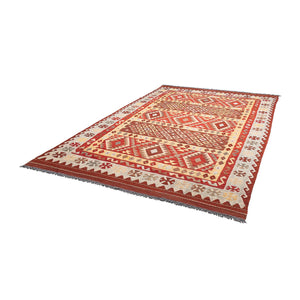 Kelim Carpet - Splash - 303 x 201 cm - flerfarvet