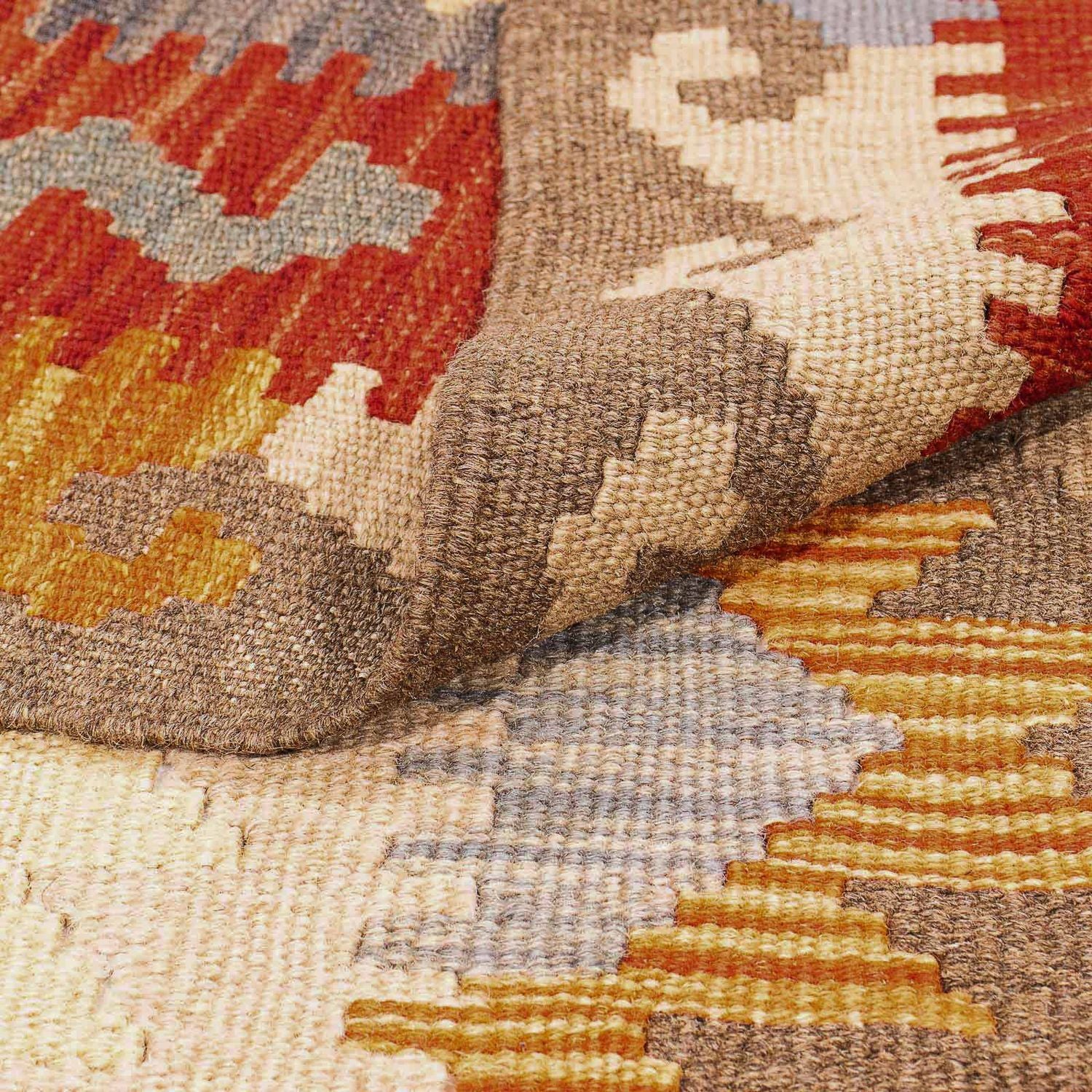 Kelim Carpet - Splash - 291 x 196 cm - flerfarvet