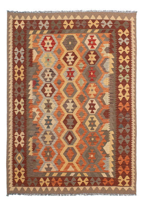Kelim Carpet - Splash - 205 x 149 cm - flerfarvet