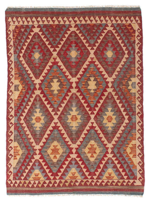 Kelim-tæppe - orientalsk - 192 x 136 cm - flerfarvet