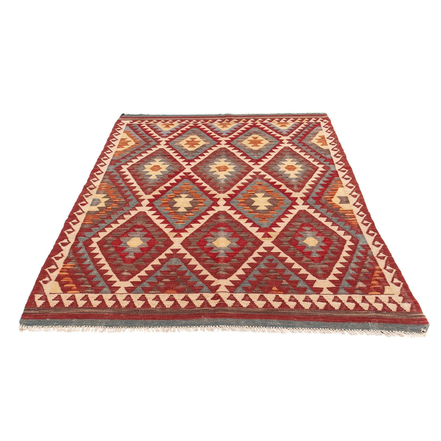 Kelim-tæppe - orientalsk - 192 x 136 cm - flerfarvet