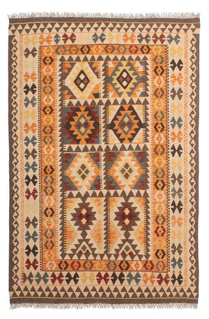 Kelim Carpet - Splash - 201 x 143 cm - flerfarvet