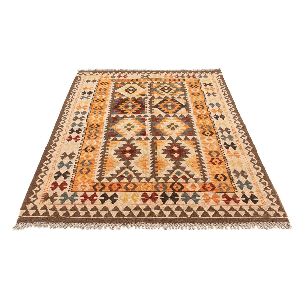 Kelim Carpet - Splash - 201 x 143 cm - flerfarvet