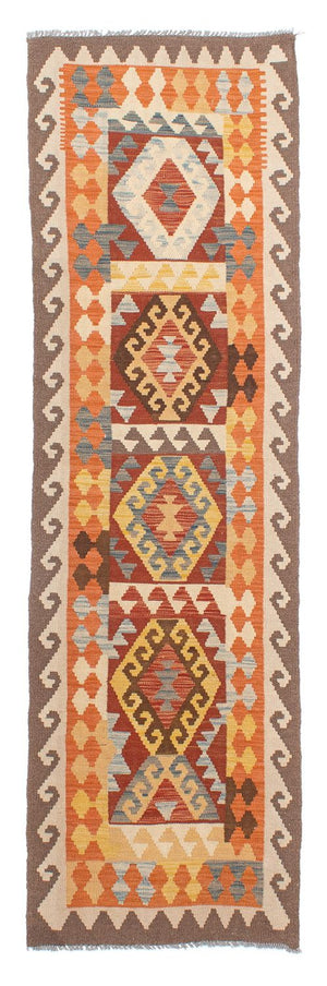 Løber Kelim Carpet - Splash - 298 x 78 cm - flerfarvet