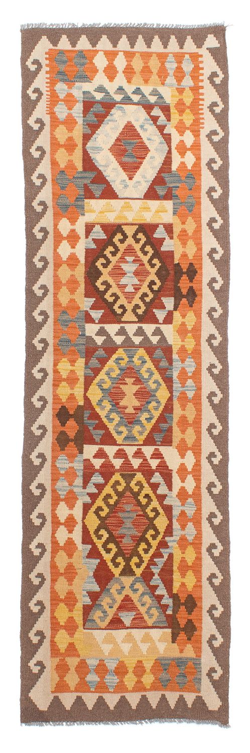 Løber Kelim Carpet - Splash - 298 x 78 cm - flerfarvet