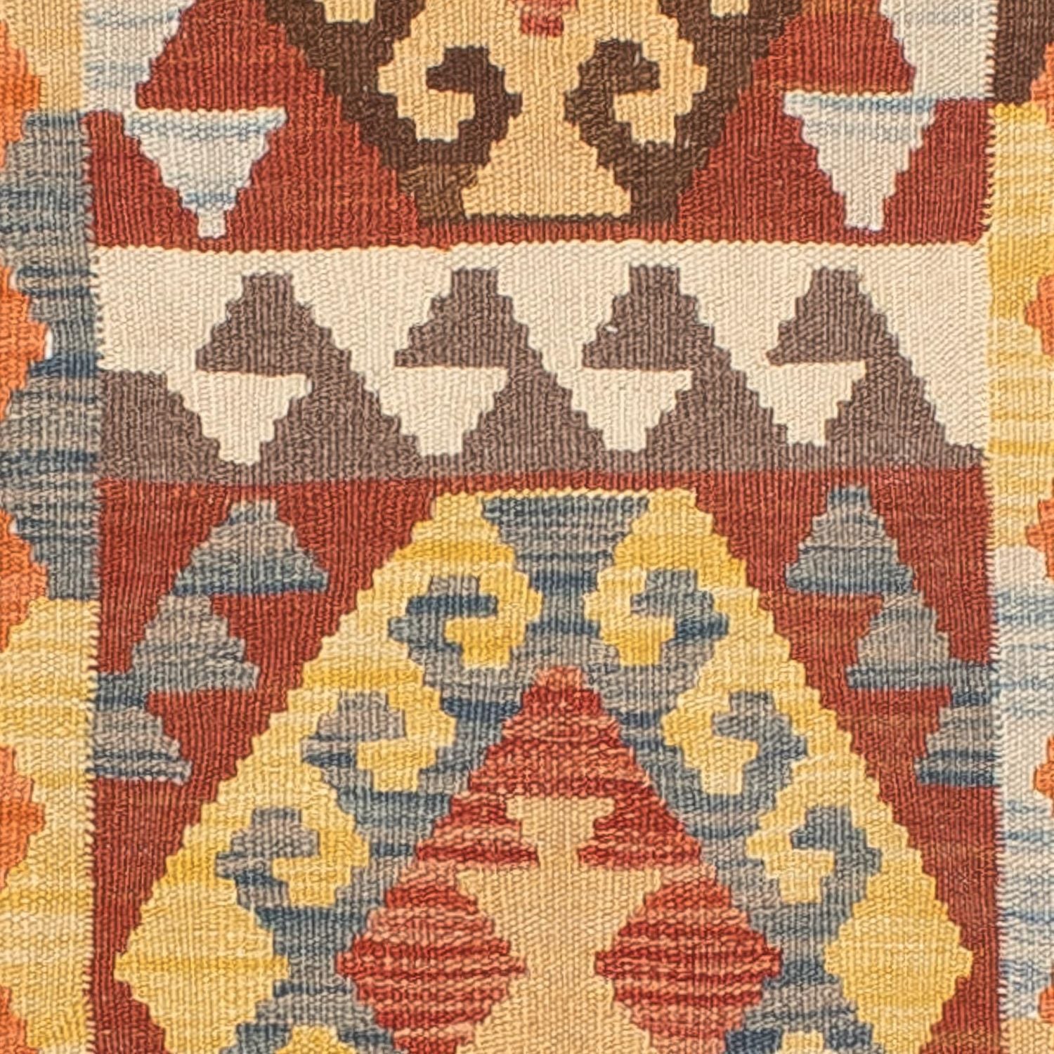 Løber Kelim Carpet - Splash - 298 x 78 cm - flerfarvet