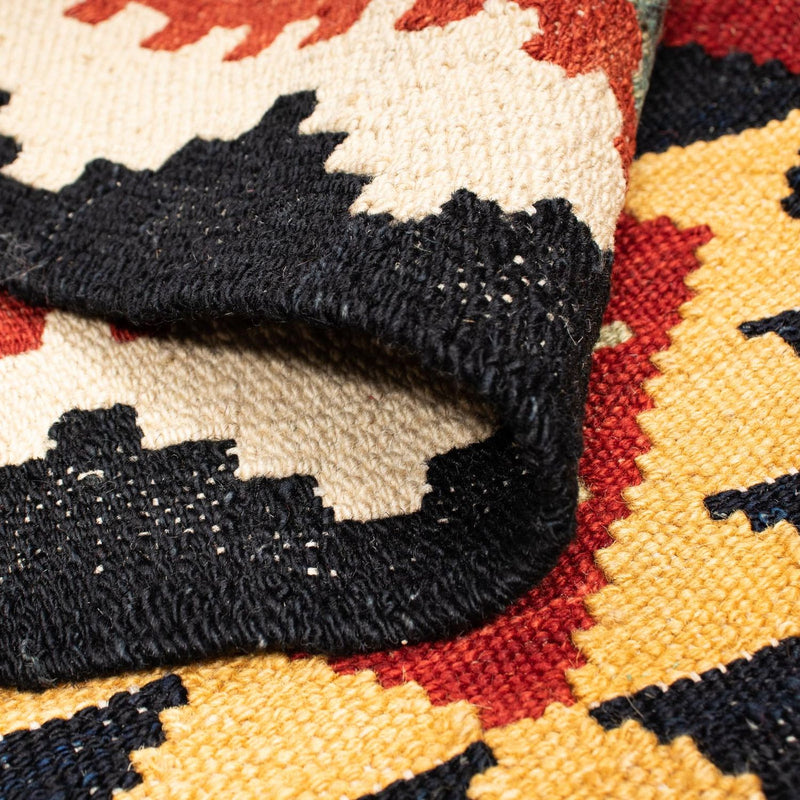 Kelim Carpet - Splash - 214 x 153 cm - flerfarvet