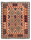 Kelim Carpet - Splash - 189 x 157 cm - flerfarvet