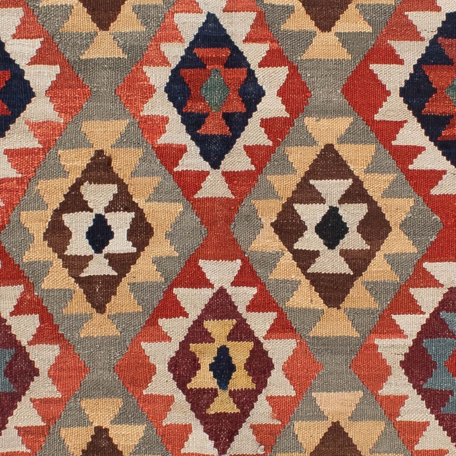 Kelim Carpet - Splash - 189 x 157 cm - flerfarvet