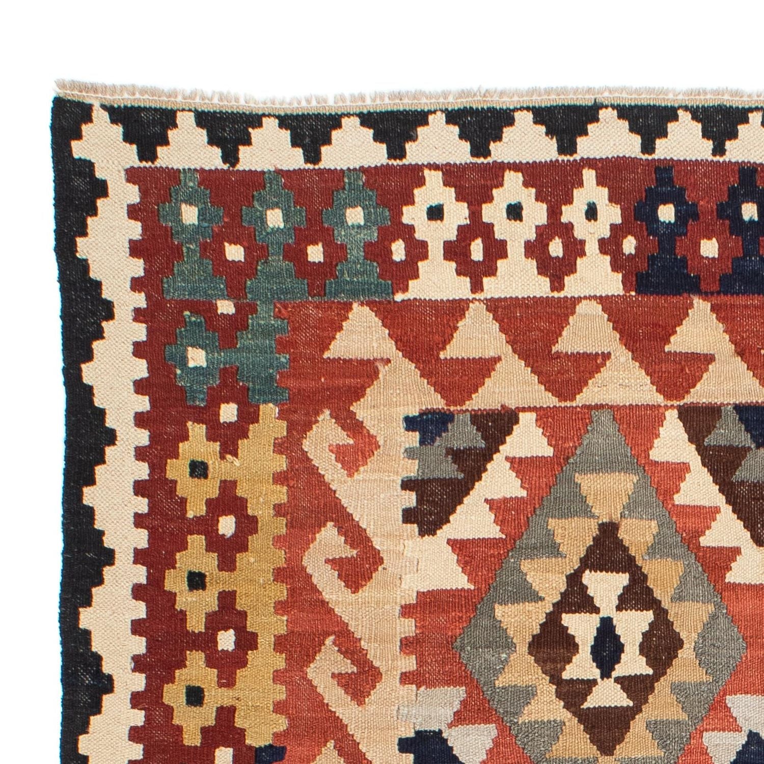 Kelim Carpet - Splash - 189 x 157 cm - flerfarvet