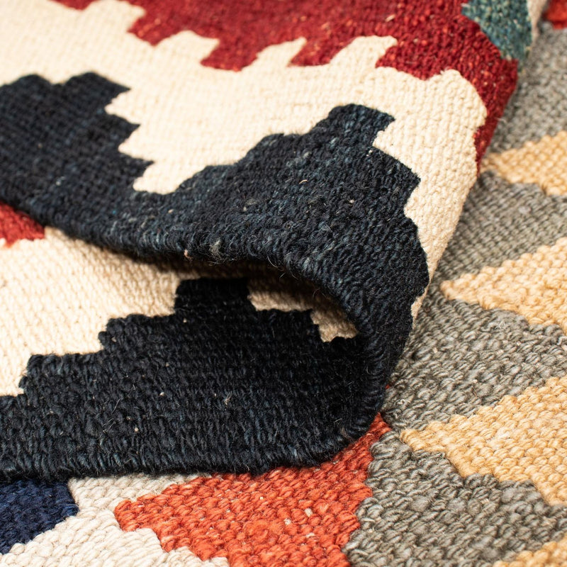 Kelim Carpet - Splash - 189 x 157 cm - flerfarvet