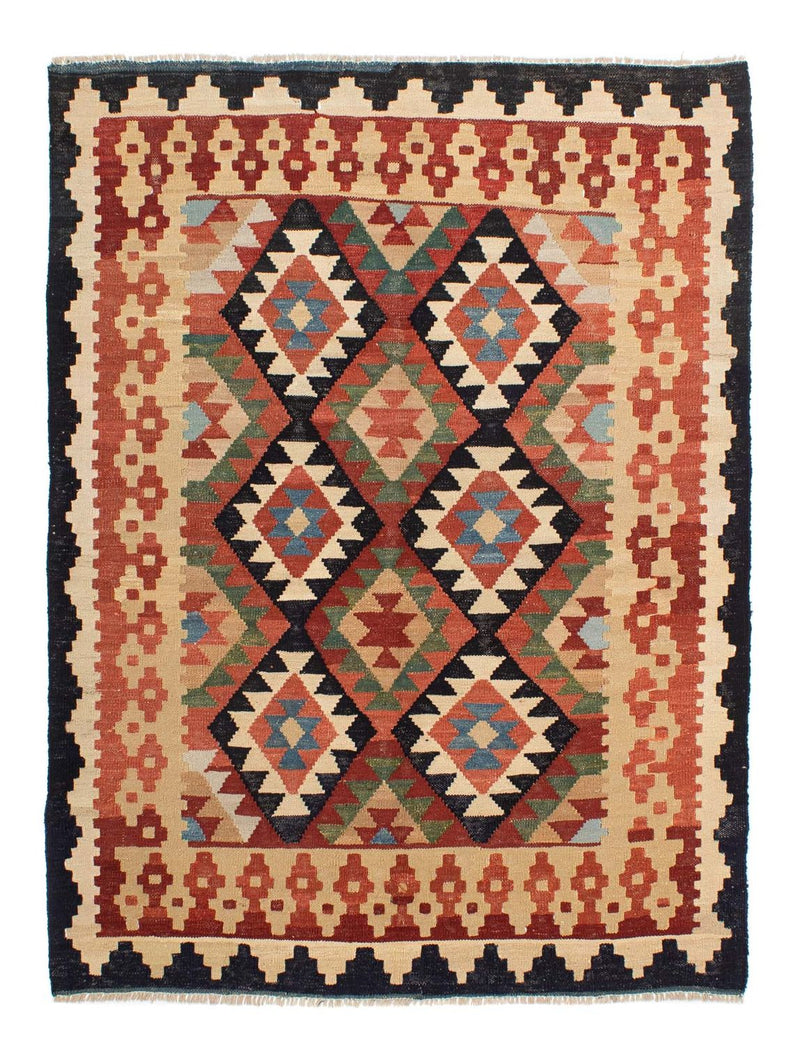 Kelim Carpet - Splash - 202 x 155 cm - flerfarvet