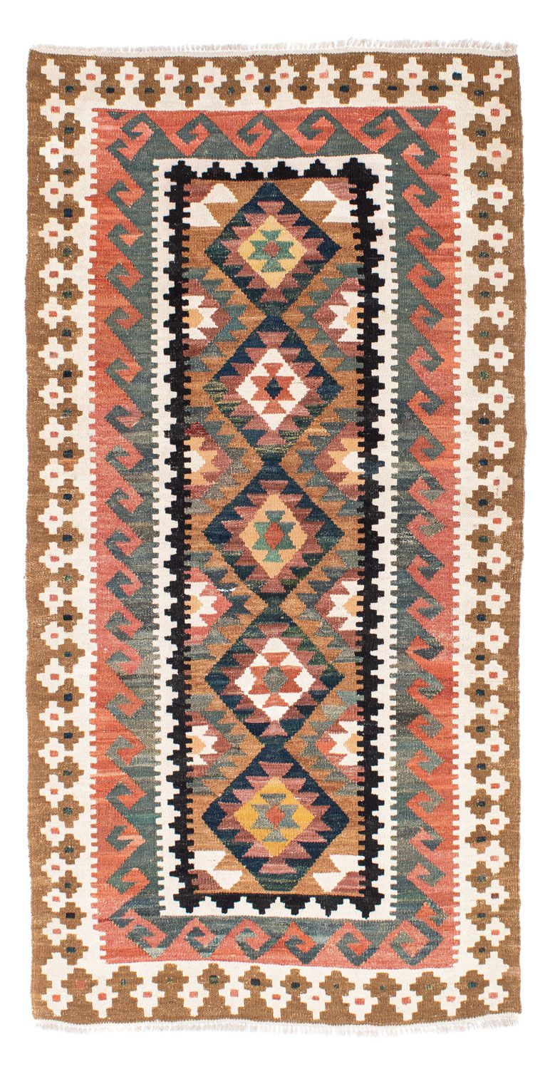 Løber Kelim-tæppe - orientalsk - 200 x 101 cm - lys brun