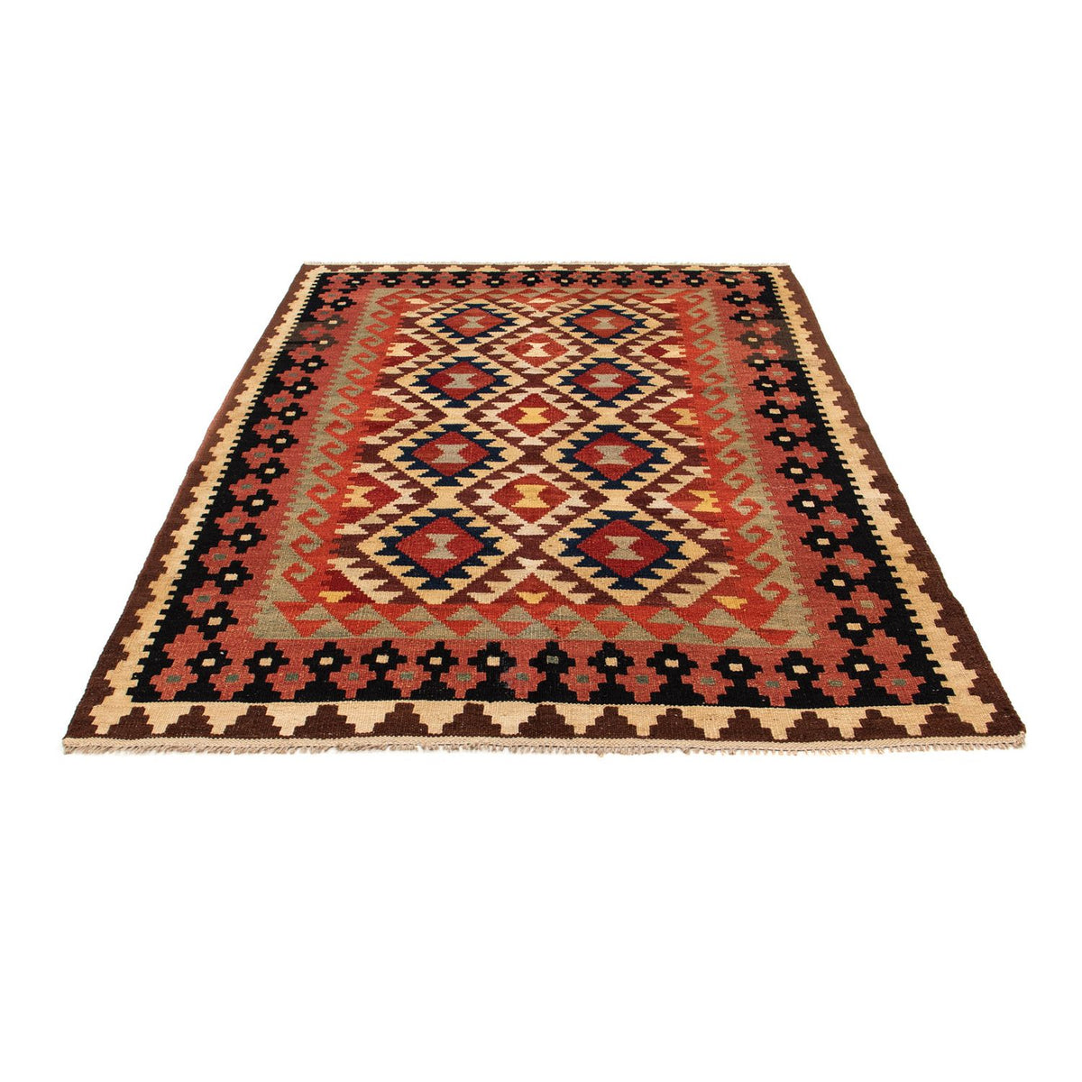 Kelim Carpet - Splash - 203 x 153 cm - flerfarvet