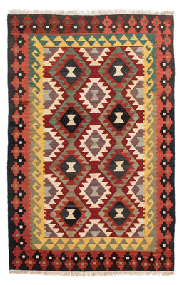Kelim Carpet - Splash - 194 x 126 cm - flerfarvet