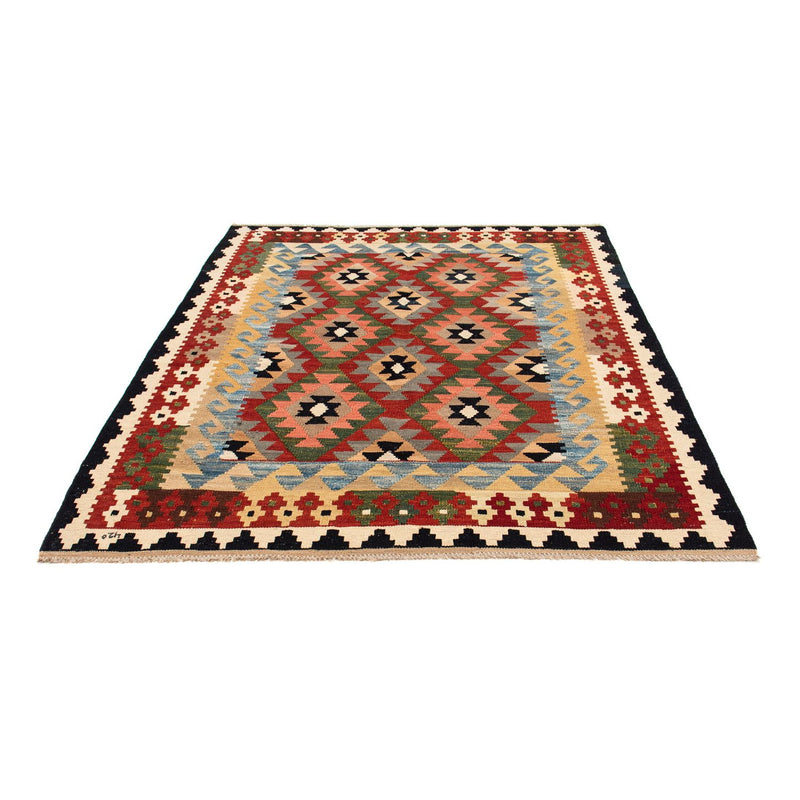 Kelim Carpet - Splash - 201 x 162 cm - flerfarvet