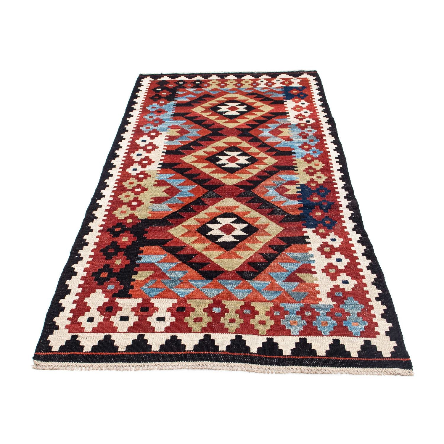 Løber Kelim-tæppe - orientalsk - 222 x 100 cm - flerfarvet