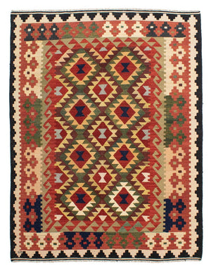 Kelim Carpet - Splash - 176 x 155 cm - flerfarvet