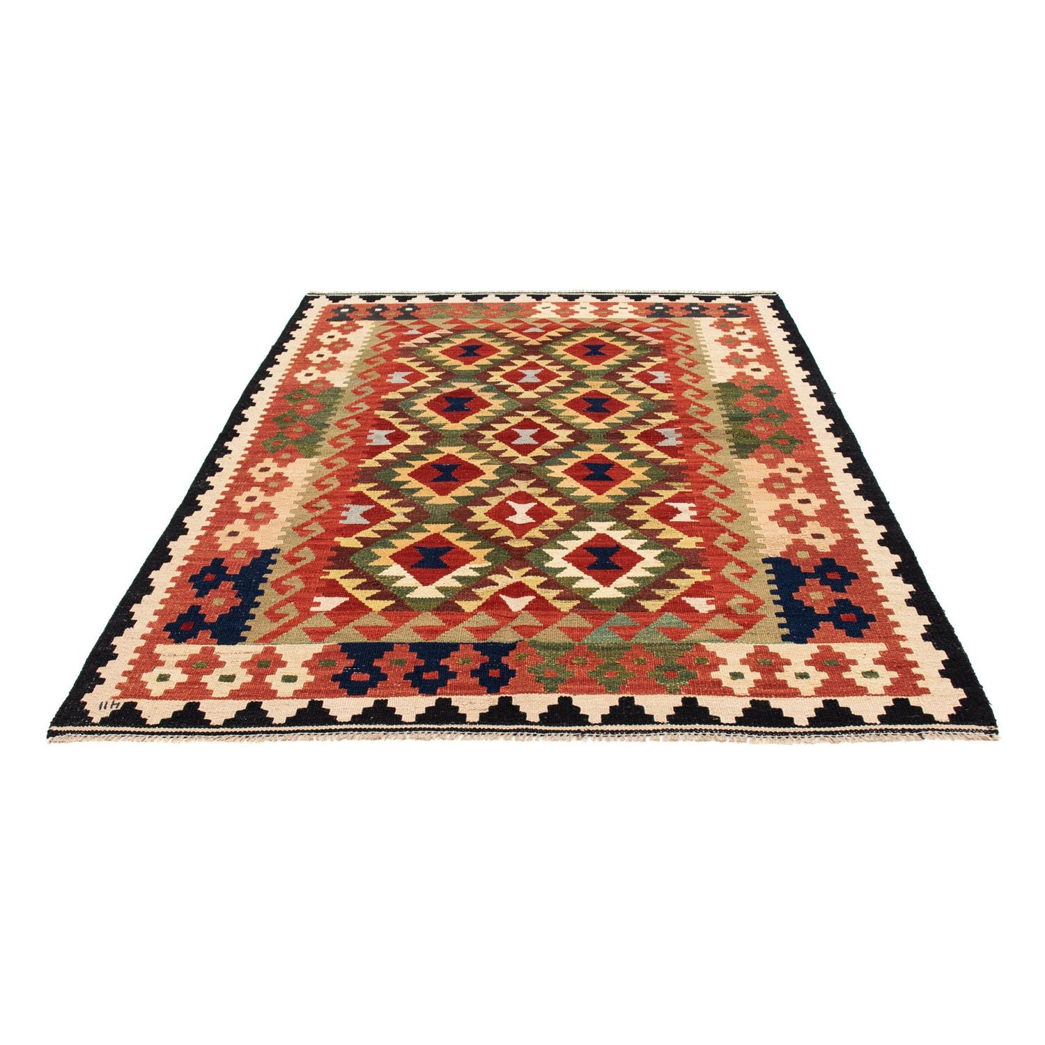 Kelim Carpet - Splash - 176 x 155 cm - flerfarvet