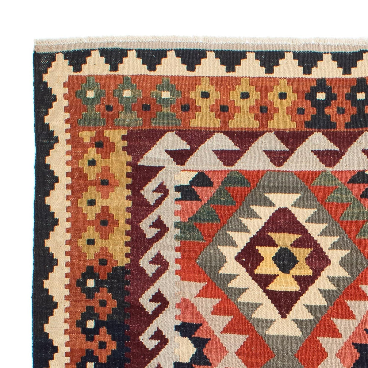 Kelim Carpet - Splash - 207 x 163 cm - flerfarvet