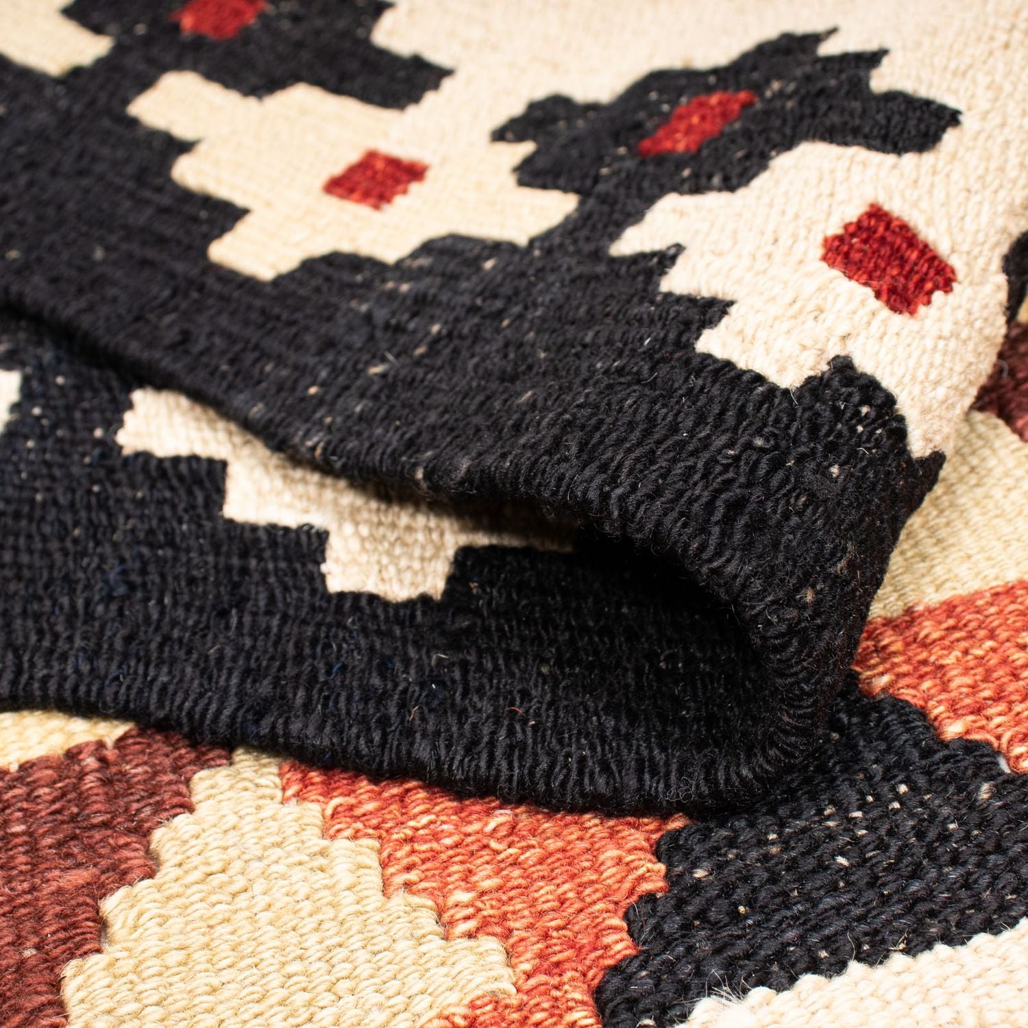 Kelim Carpet - Splash - 215 x 153 cm - flerfarvet