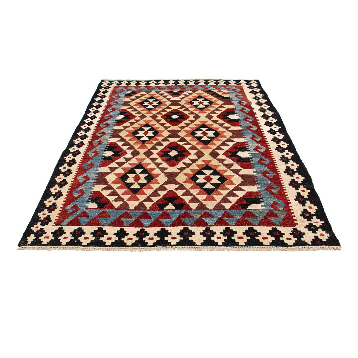 Kelim Carpet - Splash - 215 x 153 cm - flerfarvet