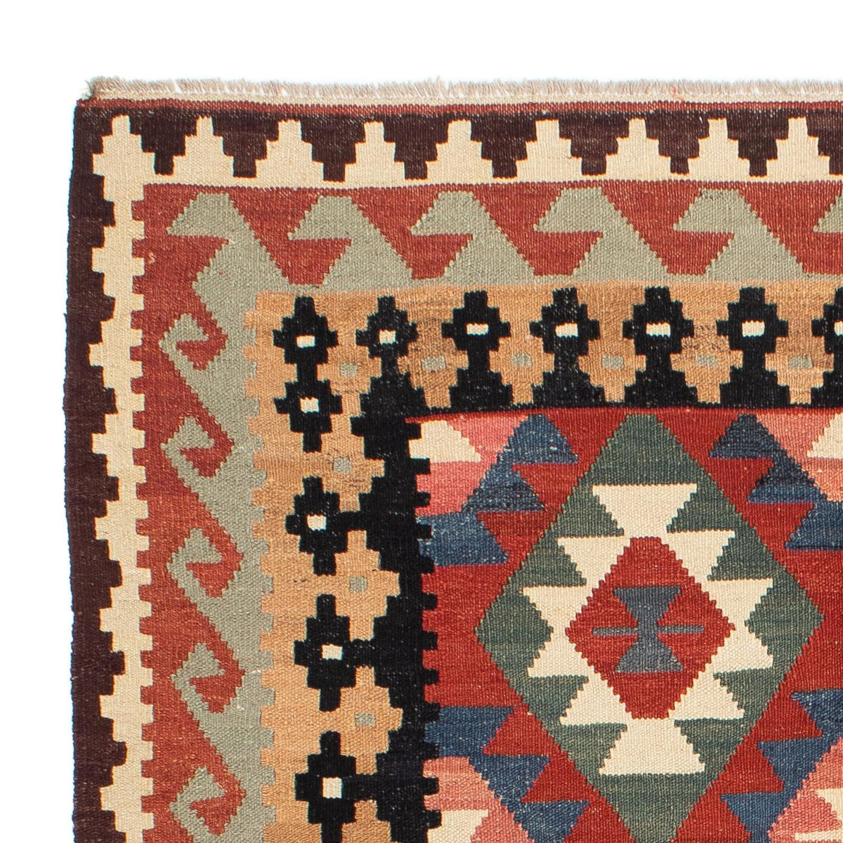 Kelim Carpet - Splash - 207 x 155 cm - flerfarvet