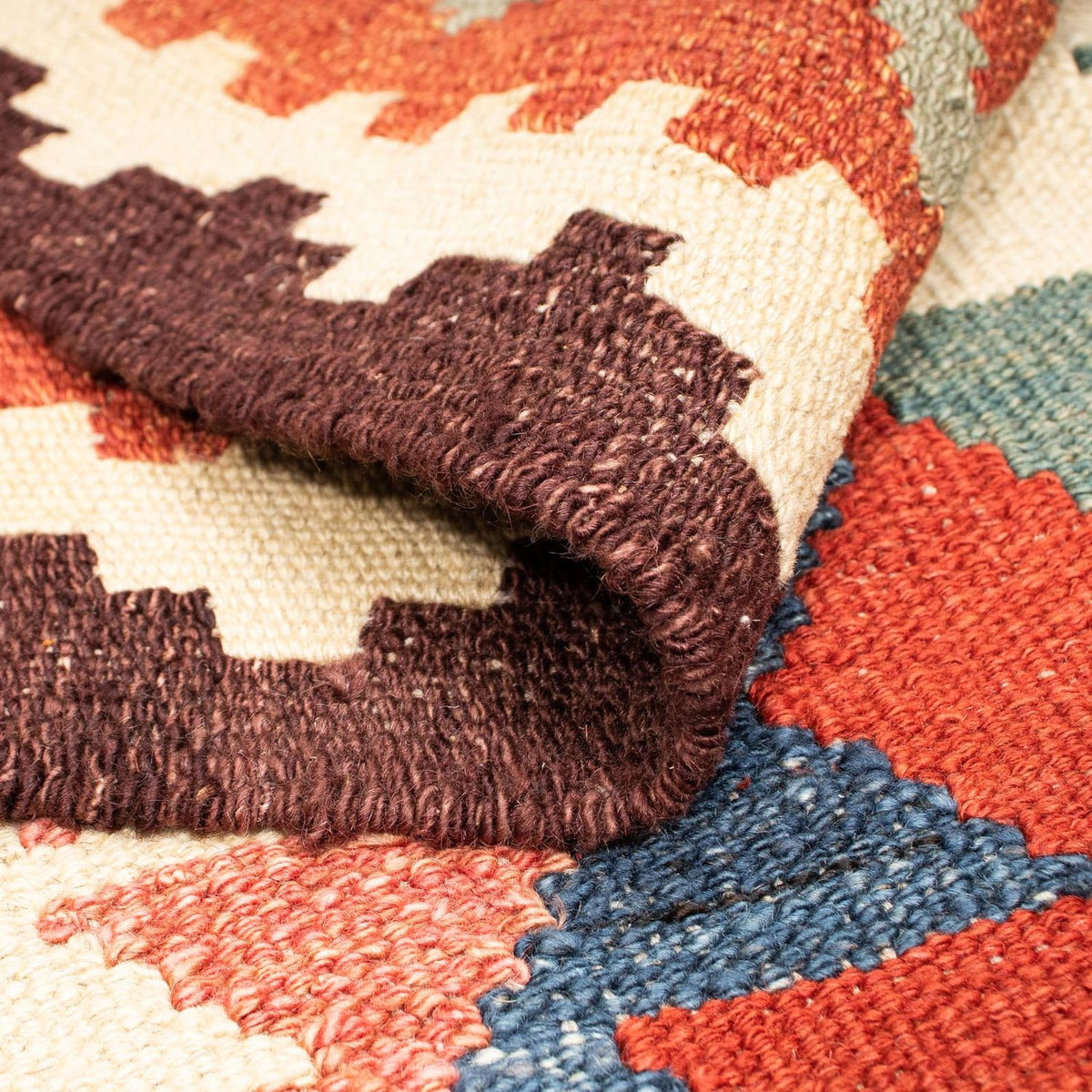 Kelim Carpet - Splash - 207 x 155 cm - flerfarvet
