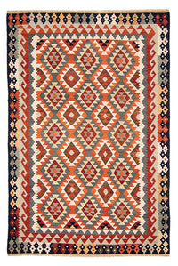 Kelim Carpet - Splash - 301 x 207 cm - flerfarvet