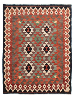 Kelim Carpet - Splash - 196 x 149 cm - flerfarvet