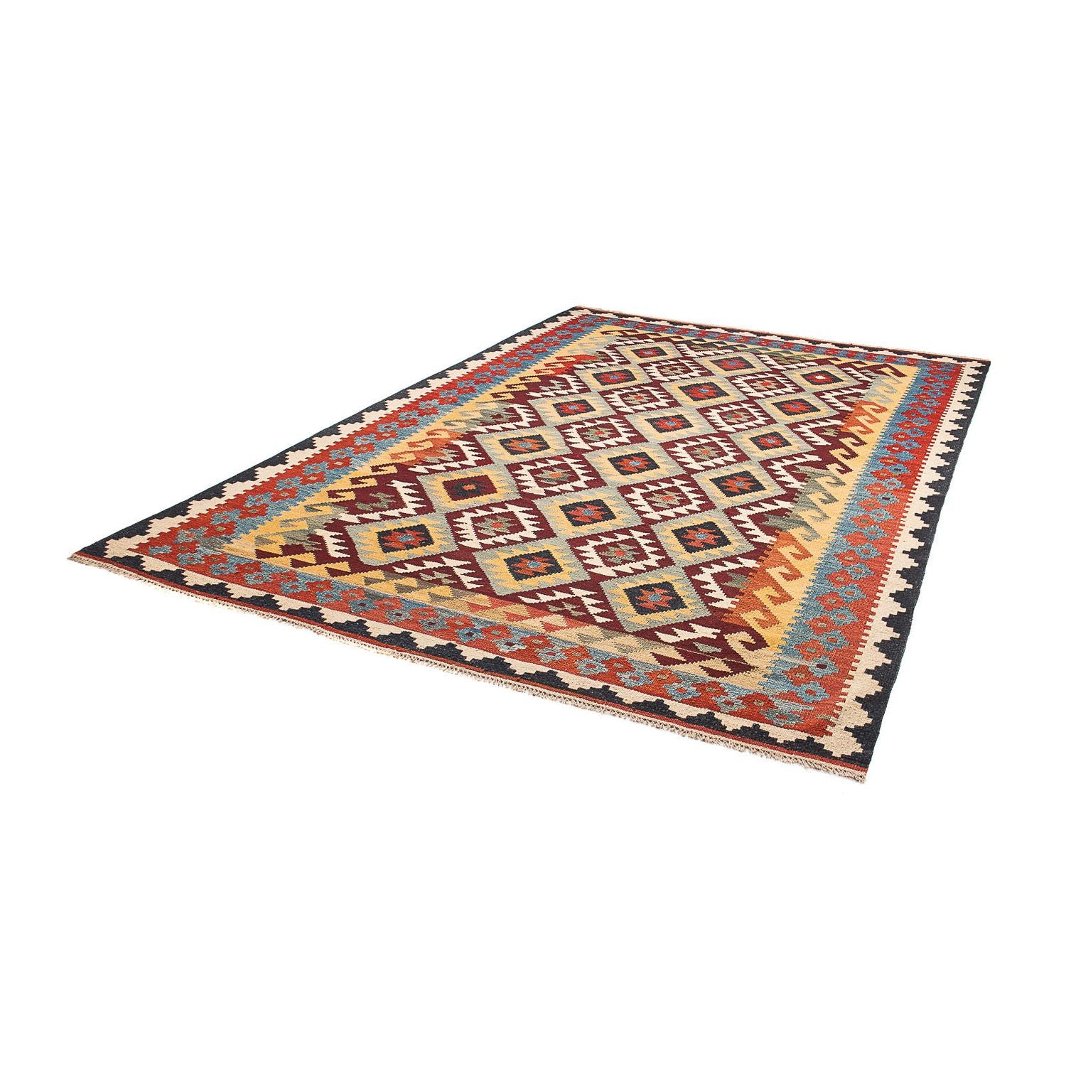 Kelim Carpet - Splash - 302 x 205 cm - flerfarvet