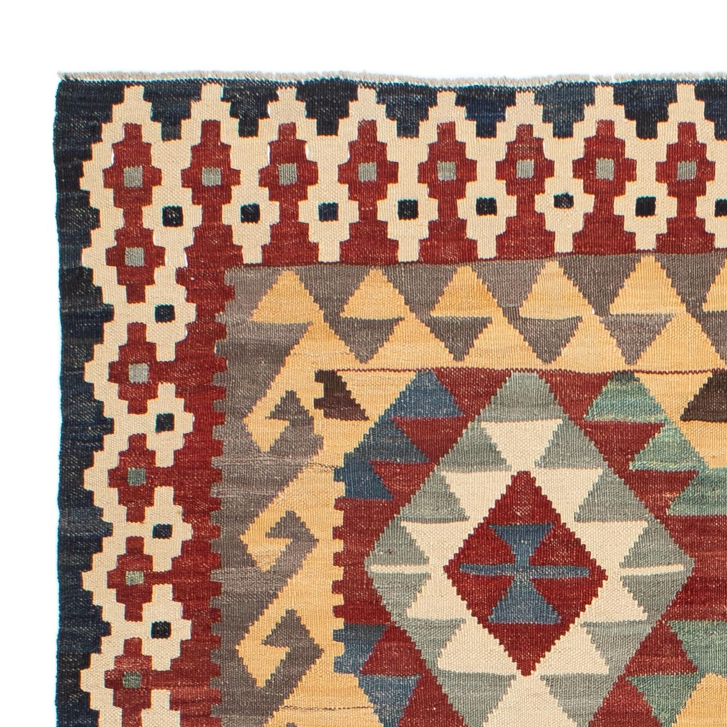 Kelim Carpet - Splash - 203 x 153 cm - flerfarvet