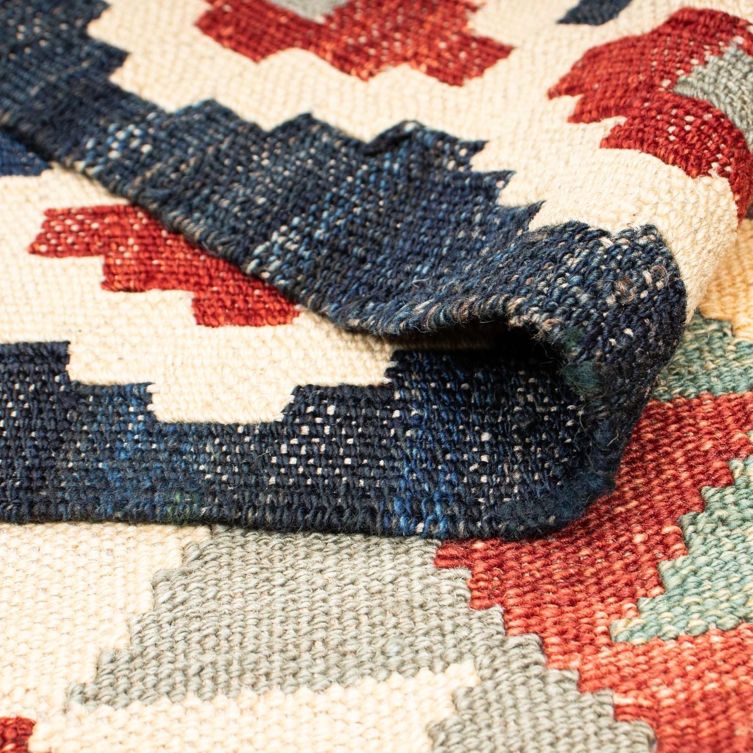 Kelim Carpet - Splash - 203 x 153 cm - flerfarvet