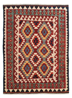 Kelim Carpet - Splash - 203 x 147 cm - flerfarvet