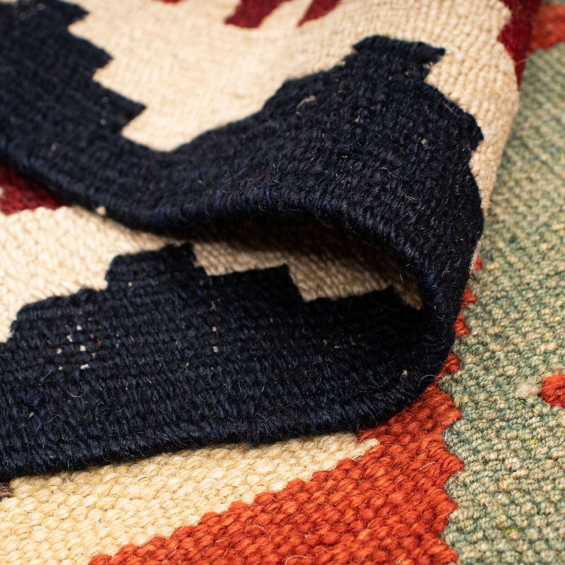 Kelim Carpet - Splash - 215 x 157 cm - flerfarvet