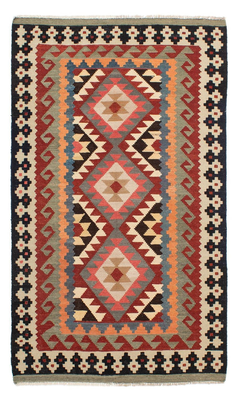 Kelim Carpet - Splash - 206 x 123 cm - flerfarvet