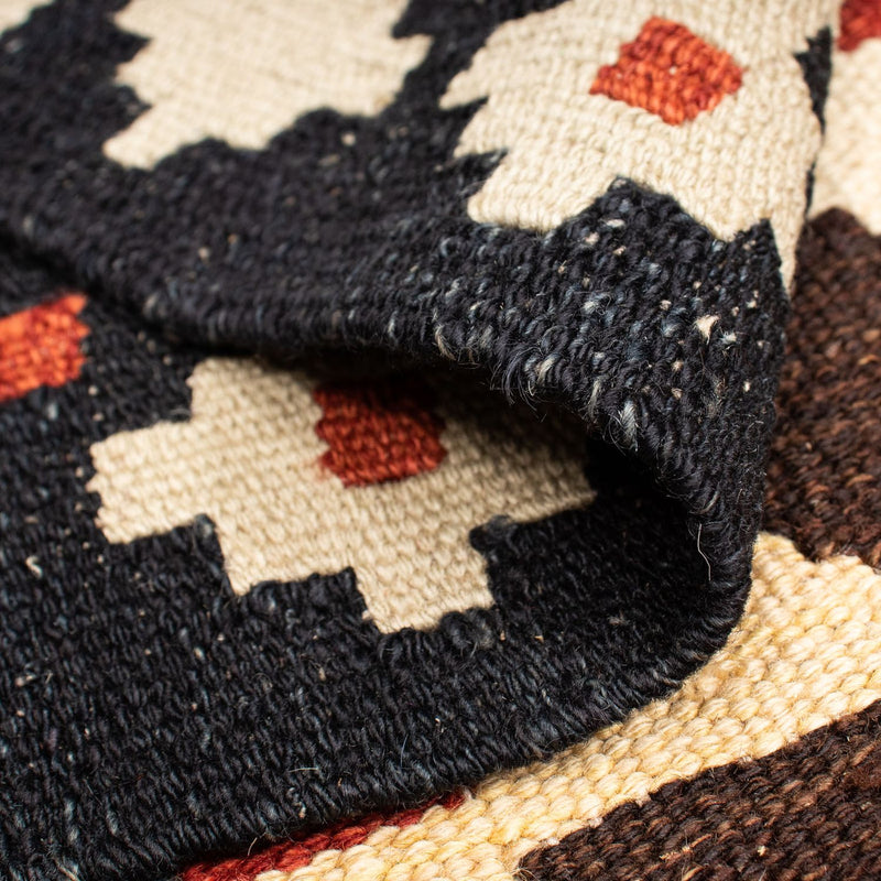 Kelim Carpet - Splash - 206 x 123 cm - flerfarvet