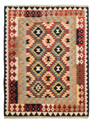 Kelim Carpet - Splash - 189 x 152 cm - flerfarvet